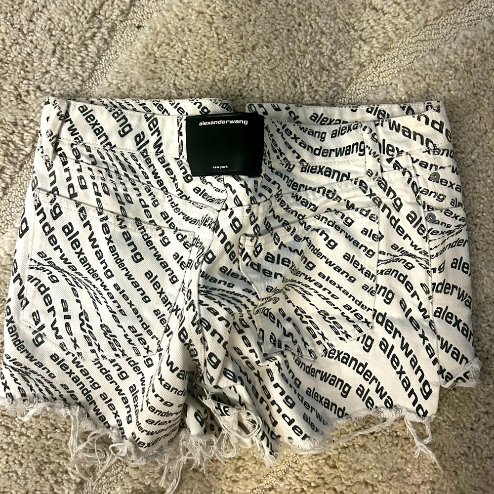 ALEXANDER WANG JEAN SHORTS B/W